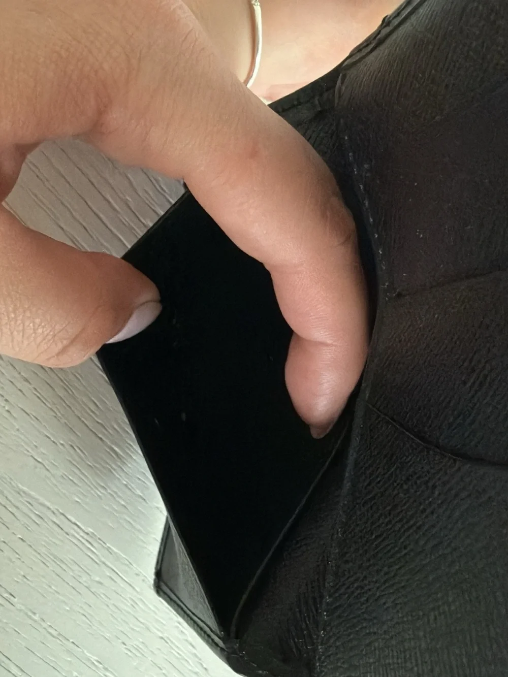 Louis Vuitton Black Compact Pocket Organizer Bi-Fold Wallet